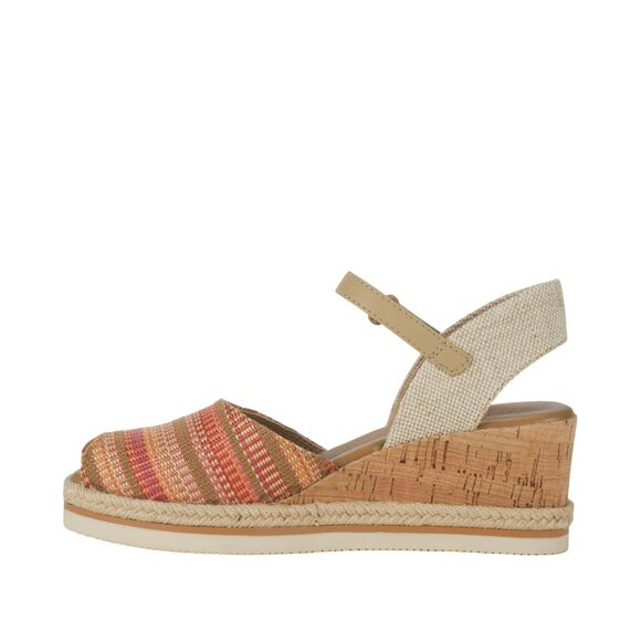 NEW Baretraps Womens Acadia Peep Toe Wedge Sandals BT31127 Coral Multi Pink 8.5M - Picture 3 of 15